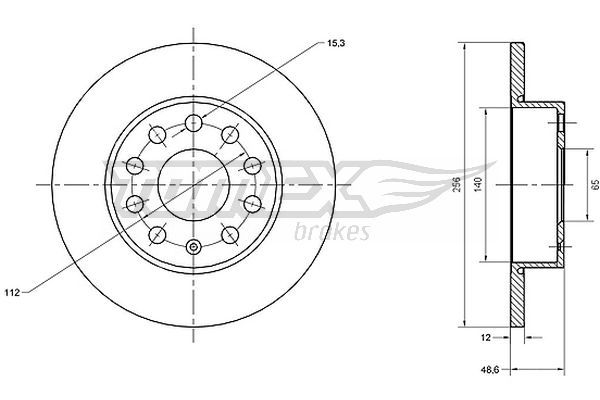 TOMEX BRAKES stabdžių diskas TX 70-79